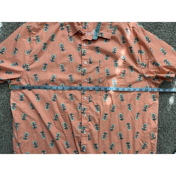 Disney Parks Push Talking Trash Can Short Sleeve Button Up Camp Shirt Size XL - Picture 6 of 6